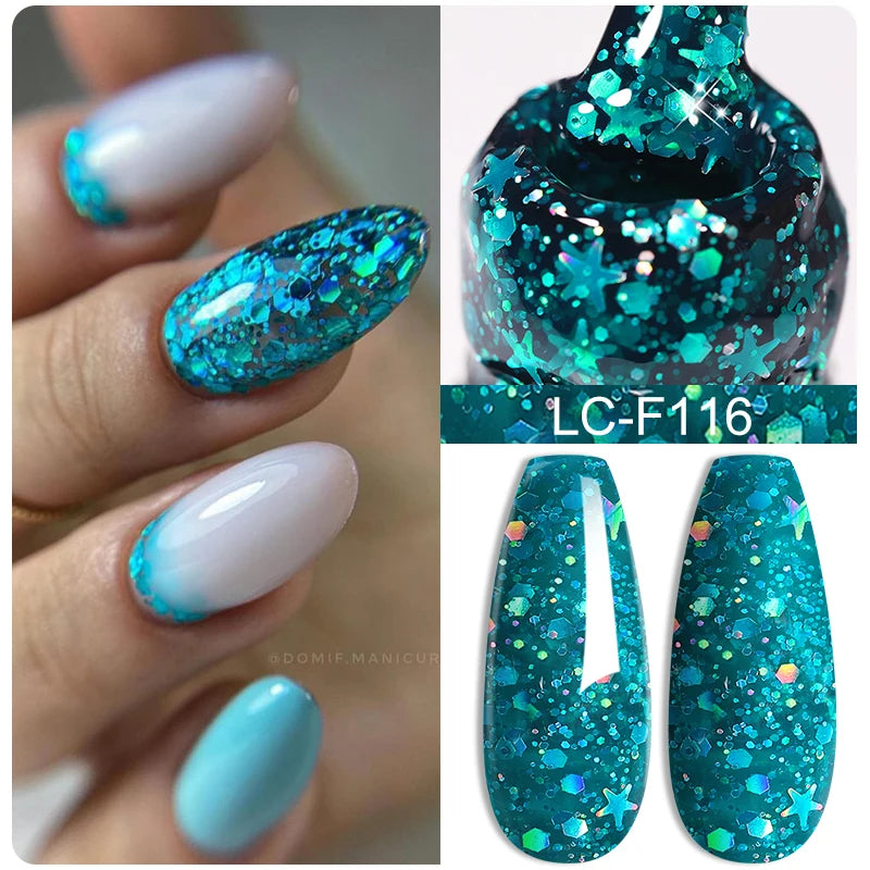 LILYCUTE 5ml White Black Liner Gel Nail Polish Colorful French Painting Stripe Semi Permanent Drawing Nail Art UV Gel Varnish