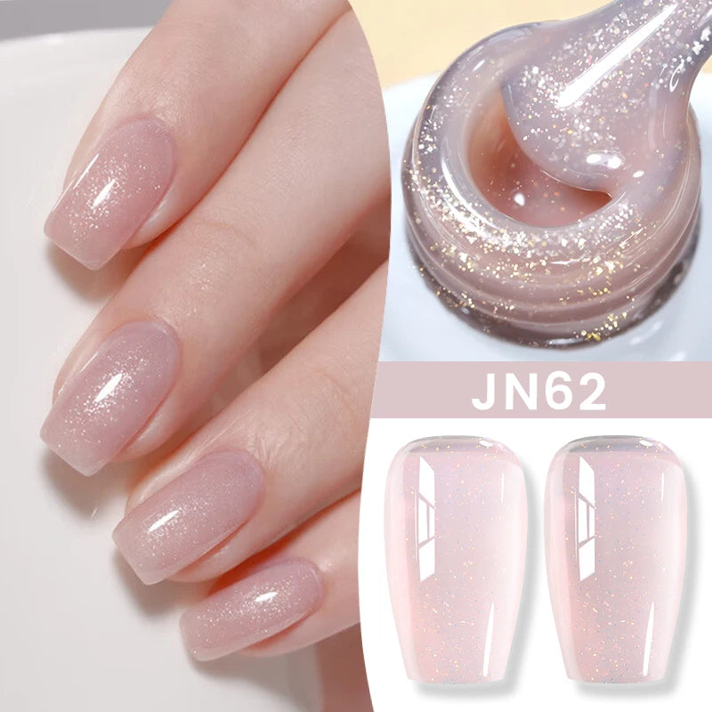 BORN PRETTY 10ml Flow Light White Cat Magnetic Gel Nail Polish Ultra Shine Soak Off UV Gel Mirror Glass Bead Gel Nail Art