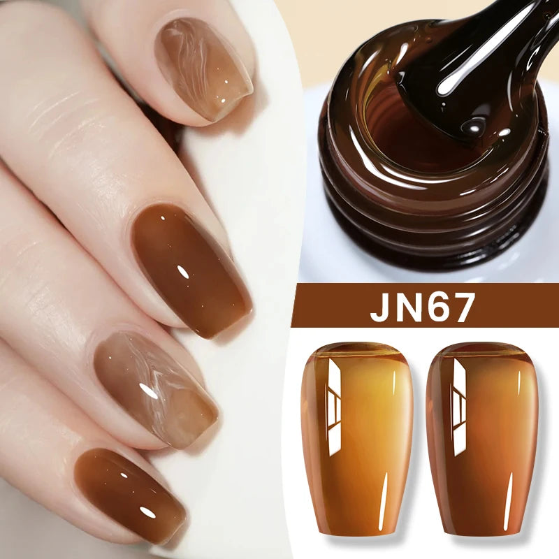 BORN PRETTY Milky White Jelly Nude Gel Nail Polish 10ml White Translucent Soak Off Gel Vernis Semi Permanent Need UV Light Cure