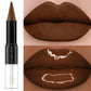 1PC Waterproof 2 In 1 Double Head Lipstick Lip Coat Set  Long Lasting Coat 24HR Makeup Gifts Lip Tint Plumper Lip Oil Lip Glaze