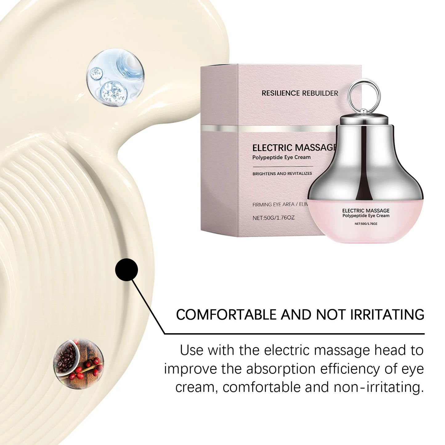 Electric Massage Eye Cream Reduce Swelling Anti Wrinkles Fades Fine Lines Deep Nourishing Brightening Firming Lifting Eye Cream