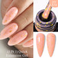 MEET ACROSS 7ml Rubber Base Gel Glitter Nude Pink White 2 In 1 Gel Nail Polish Nail Art Varnish For Nails Winter Autumn Manicure