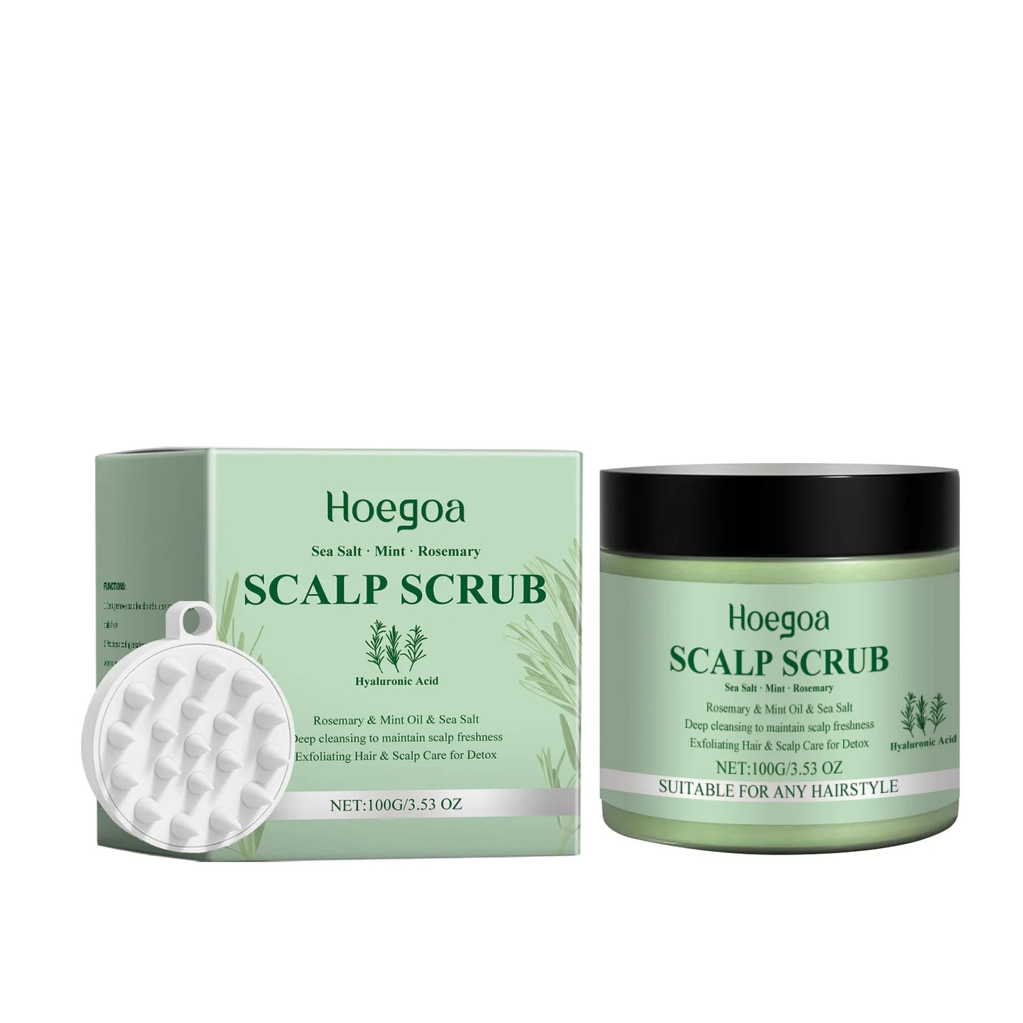 Rosemary Scalp Scrub Gentle Deeply Cleansing Shampoo Moisturizing Cooling Nourishing Soothing Hair Scalp Massager Care Products
