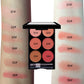 6-color blush and contouring all-in-one palette, pearlescent matte powder makeup palette