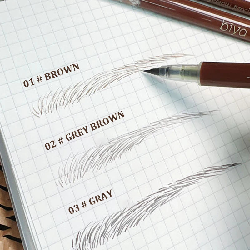 Water eyebrow pencil color natural waterproof makeup does not fade, not easy to faint makeup very fine liquid eyebrow pencil.