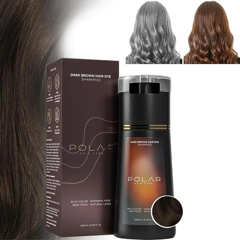 3-in-1 Hair Dye Shampoo  Quick Color Shampoo White Hair Quick Blackening Shampoo Oil Control Fluffy Shampoo Product Nourish Hair