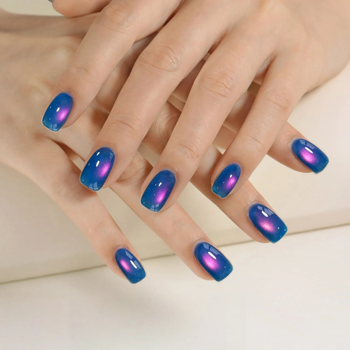 HL 15ML Jelly Glass Cat Eye Gel Polish Holographic Glitter Shimmer Translucent Sheer Color Magnetic Nail Polish for DIY at Home