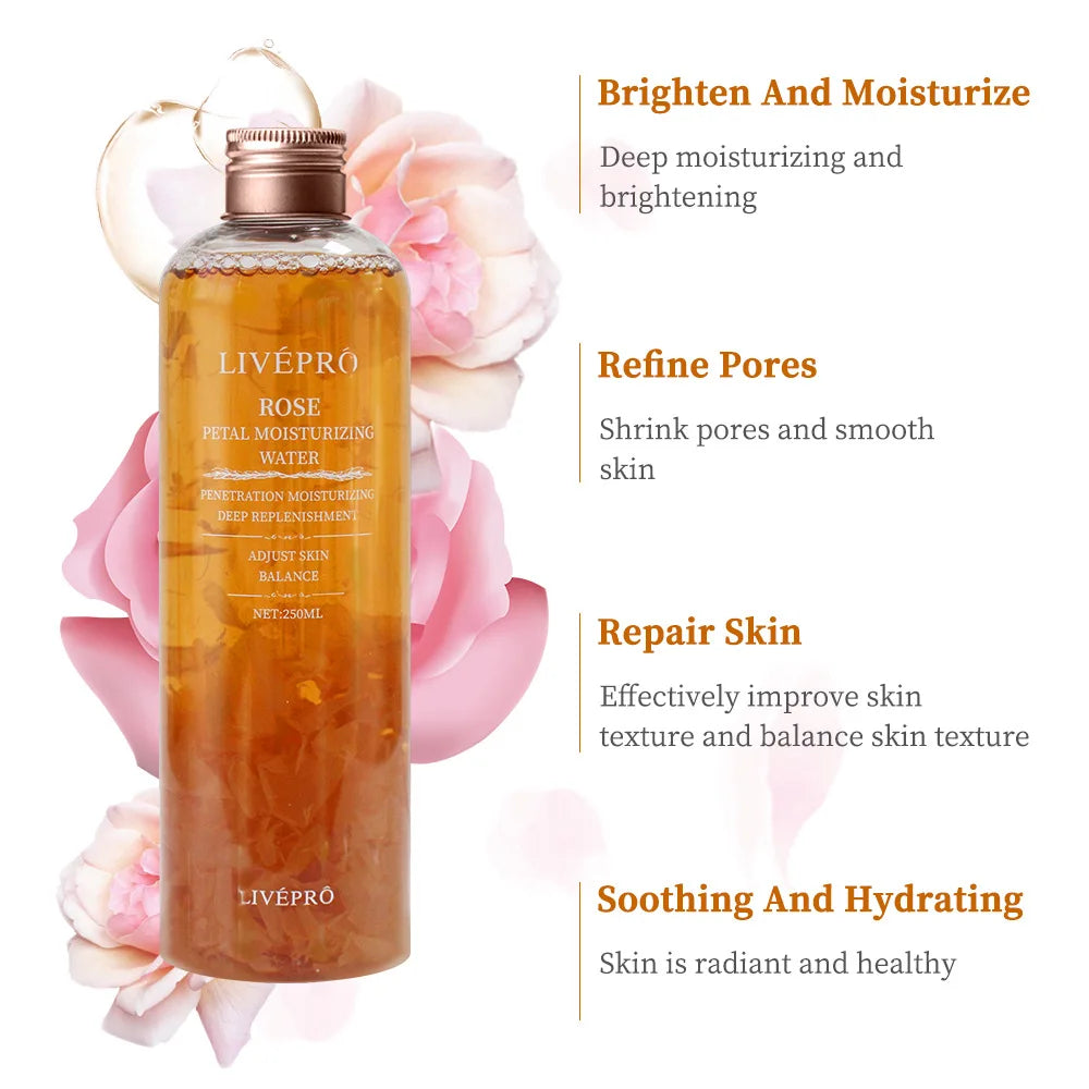 Rose Petal Water Skin Care Toner Skin care Essence Foundation moisturizing skin care