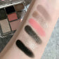9 Color Black Eyeshadow Palette, Long-lasting Color Eye Makeup Velvet Tinted Blendable Matte Shimmer Eyeshadow