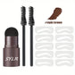 Professional eyebrow seal shaping set pen waterproof makeup pen female lasting perfect eyebrow template and 10 templates and bru