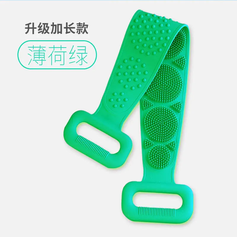 Body Sponge Silicone Back Brushes Bath Towels Scrubber Rubbing Back Peeling Massage Shower Belt Extended Skin Clean Brushes