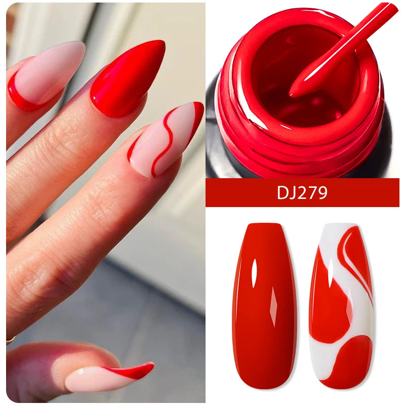 MEET ACROSS 5ml Sliver Metallic Liner Gel Nail Polish Super Bright Mirror Effect Painting Drawing Line Graffiti Stripe Nail Art