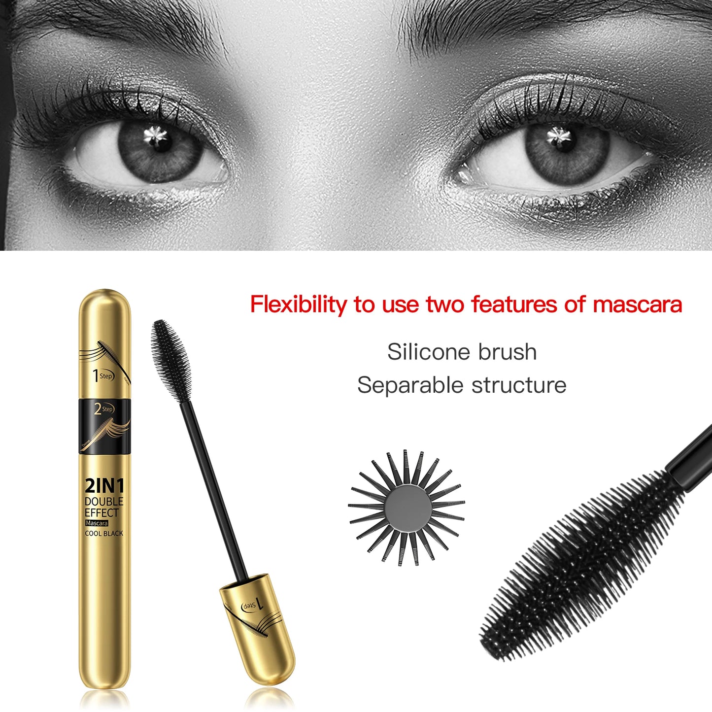 4D Silk Fiber Lash Mascara Waterproof Rimel 3d Mascara For Eyelash Extension Black Thick Lengthening Eye Lashes Korean Cosmetics