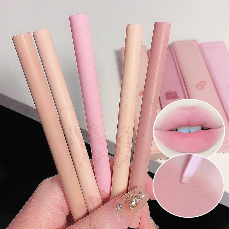 Dessert Automatic Rotating Lip Liner – Waterproof, Long-Lasting, Smooth Lipstick Pencil, Clear & Easy Outline