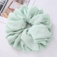 Big Size Chiffon Scrunchies For Muslim Women Custom Elastic Volumizing Oversized Neat stitching Malaysian Bunch Hair Tie