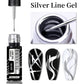 LILYCUTE 5ML Metallic Painting Liner Gel Nail Polish Super Bright Gold Silver Mirror Drawing Gel Semi Permanent Line French Nail