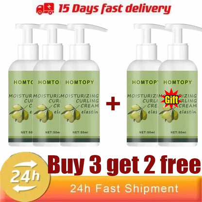 Natural Curl Hair Cream for Curly Hair Styling Curling Moisture Lotion Anti Frizzy Bounce Sculpting Boost Hair Conditioner Care