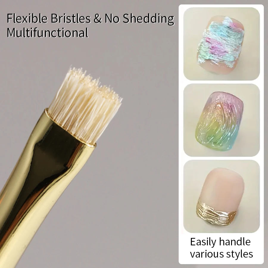 RSNAIL Nail Art Brush Multifunctional Stripe Liner Brushes Modeling Water Ripple DIY Design Hard Bristle Brush Nail Art Tools