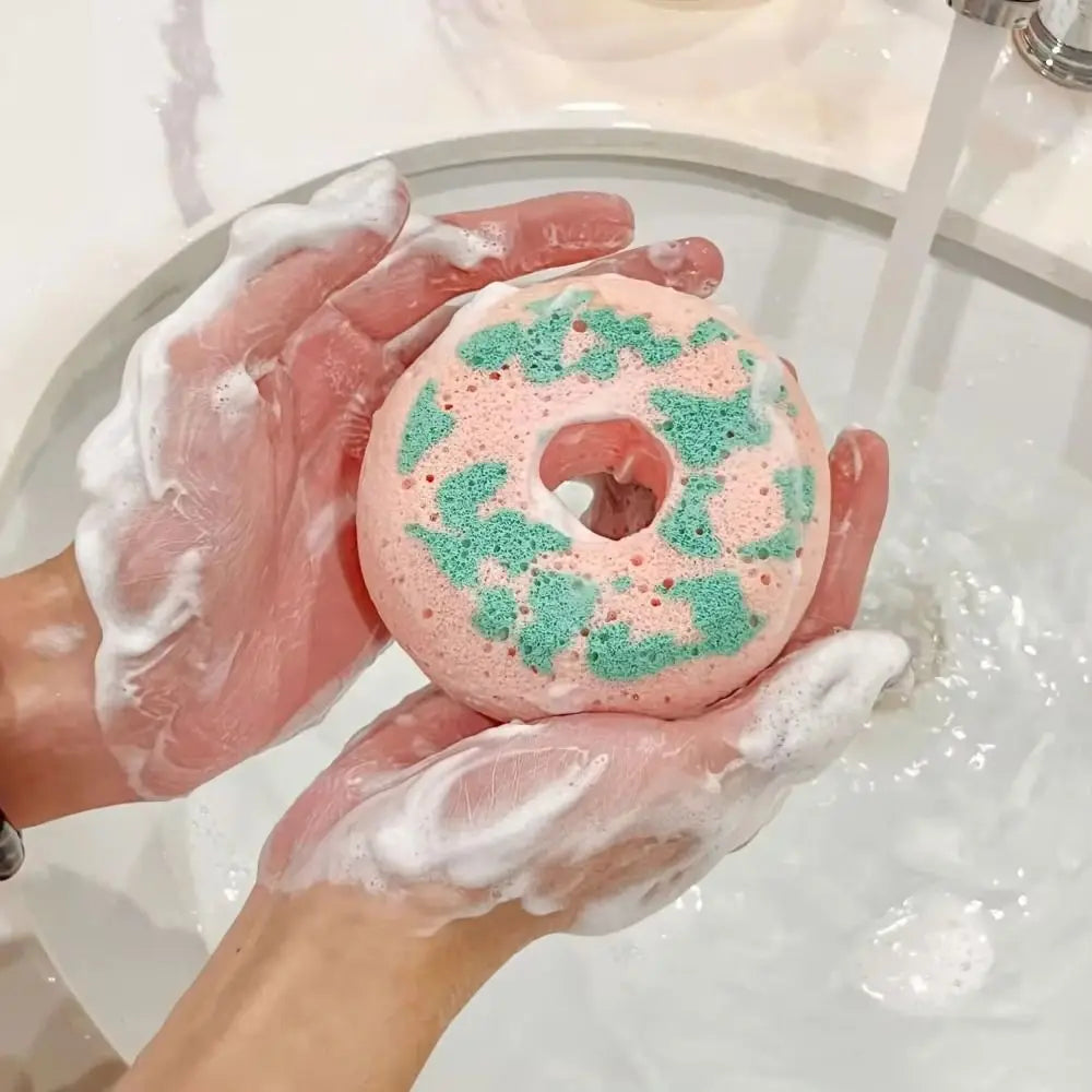 Cartoon Animal Capybara Bath Sponge Ball with Mini Soap Face Washing Bathing Cleaning Brush Household Bathroom Accessories