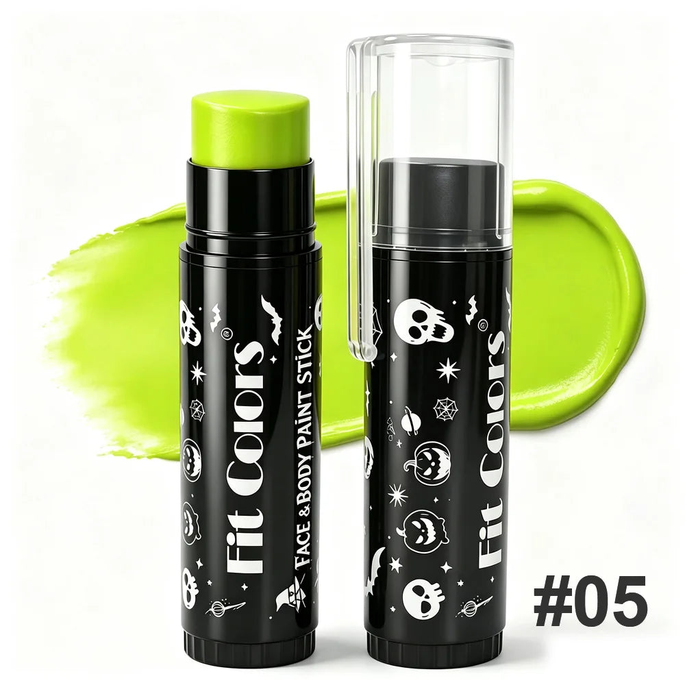 14 Colors Face & Body Paint Stick Halloween Cream Makeup Crayon Highly Pigmented Full Coverage Face Painting for Party Cosplay