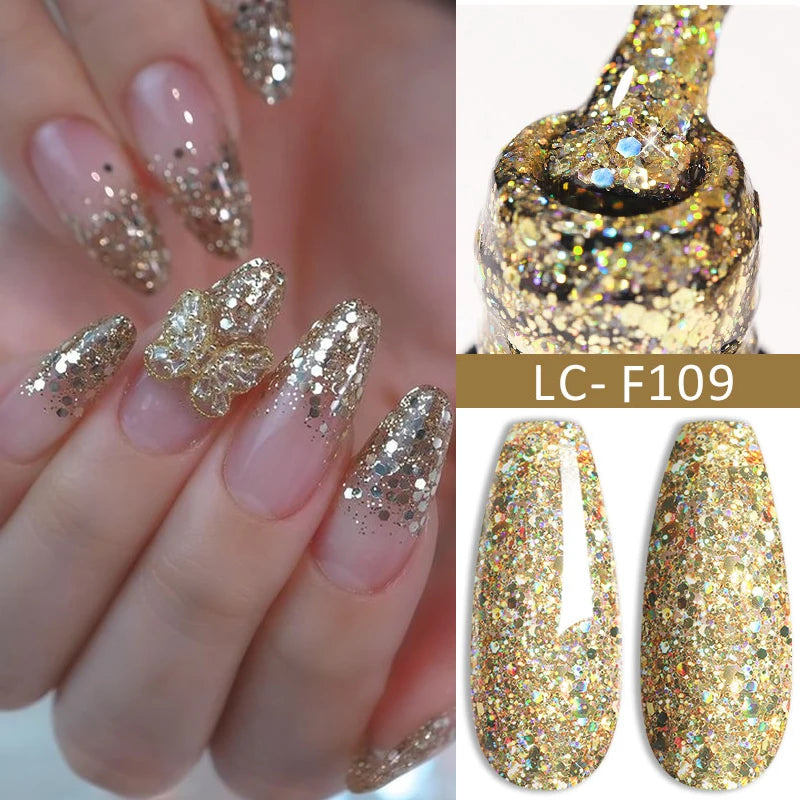 LILYCUTE 5ml White Black Liner Gel Nail Polish Colorful French Painting Stripe Semi Permanent Drawing Nail Art UV Gel Varnish