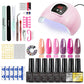 Limegirl Nail Set Nail Gel Tools Kit 54W Nail Lamp 18/12/7 Colors UV Gel Nail Polish Kit Contains Nail Drill Machine Nail Kit
