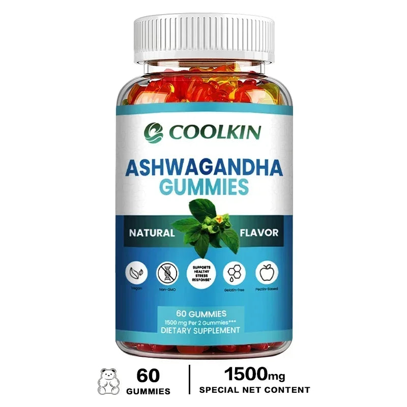 Ashwagandha Gummies - Relieve Stress, Improve Concentration, Promote Brain and Energy Balance, and Improve Sleep Health