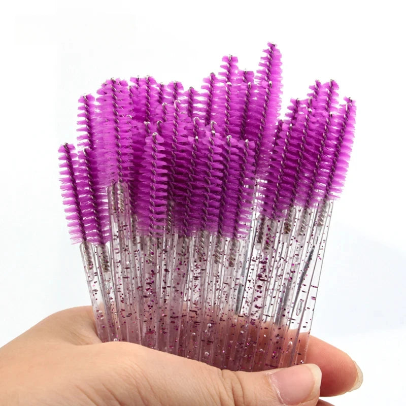 5/50 Pcs Eyelash Brushes False Eye Lashes Extension Tools Eyebrow Brush Mascara Wands Applicator Spoolers Lashes Cosmetic Tool