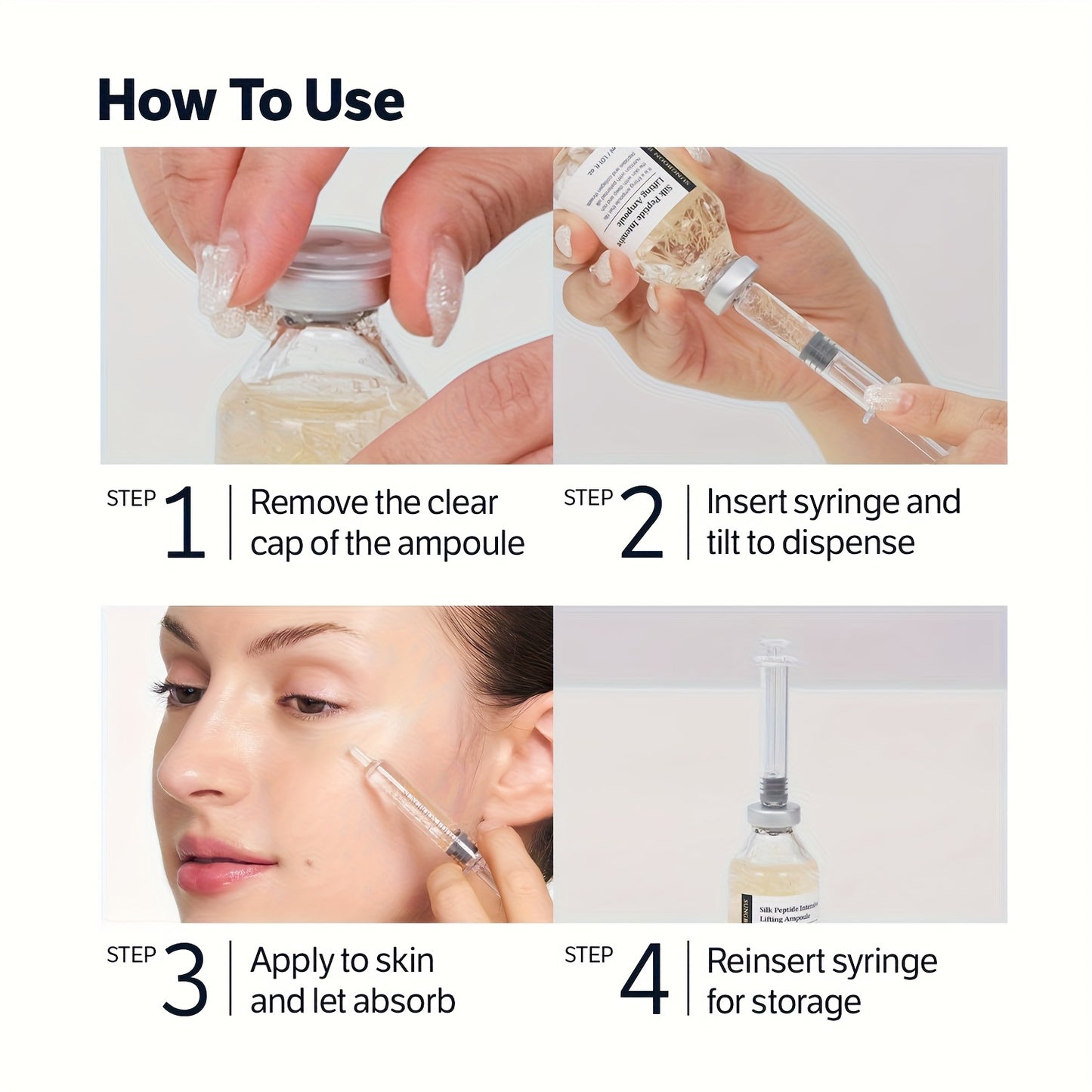 Peptide Facial Serum Containing Collagen, Niacinamide, And a Complex of 30 Peptides. It Hydrates, Firms The Skin, Improves Uneven Skin Tone, And Is Suitable for All Skin Types